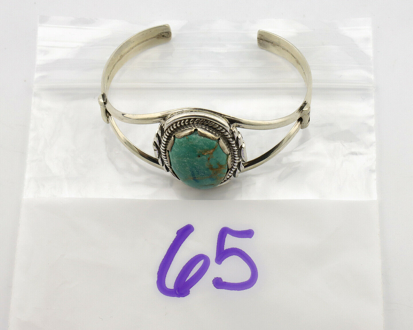 Navajo Bracelet .925 Silver Southwest Turquoise Apache Manufacturing C.80's