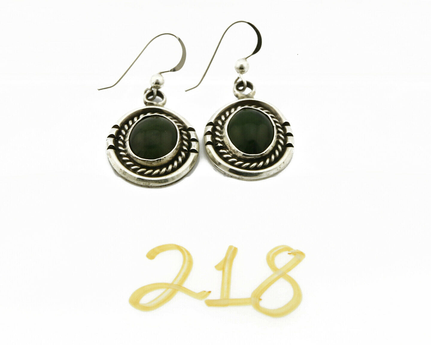 Women's Navajo Handmade Earrings .925 Silver & Agate Dangles