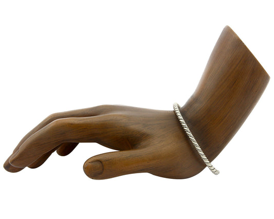 Navajo Bracelet .925 SOLID Silver Handmade Artist Tahe Circa Late 1980's