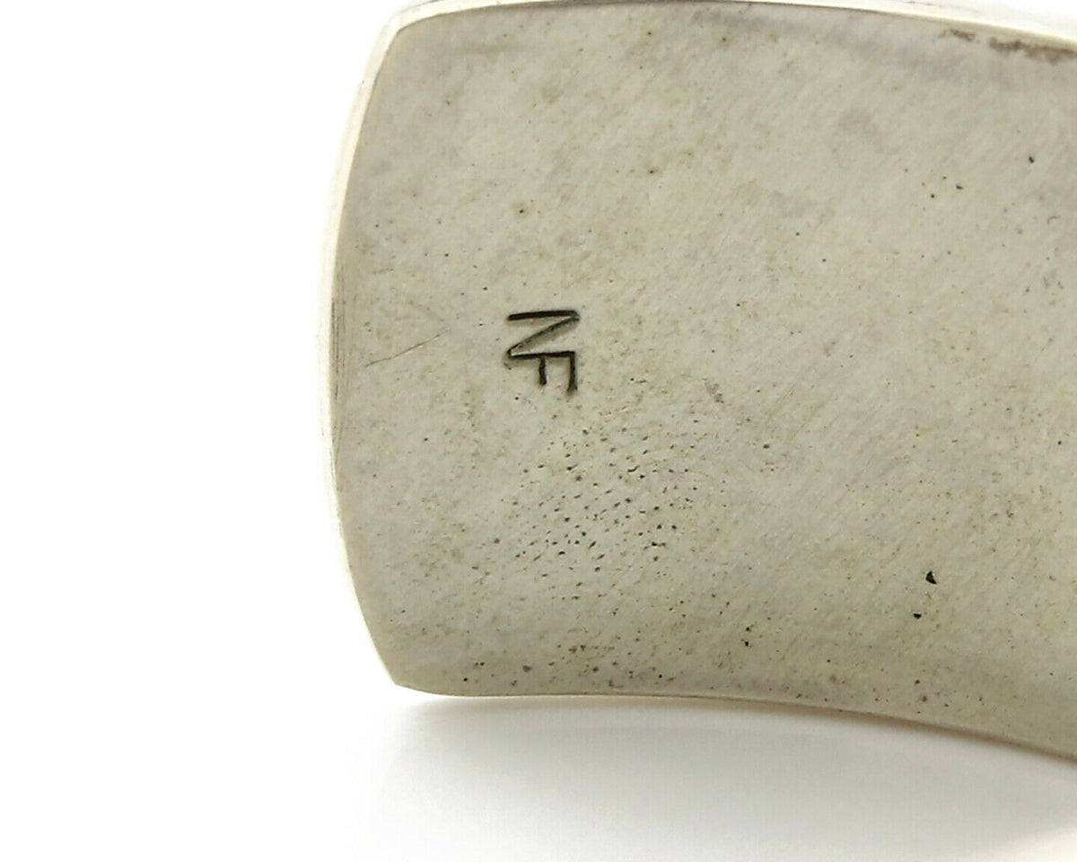Hopi Bracelet .925 Silver Signed Artist Nathan Fred Jr 1980's