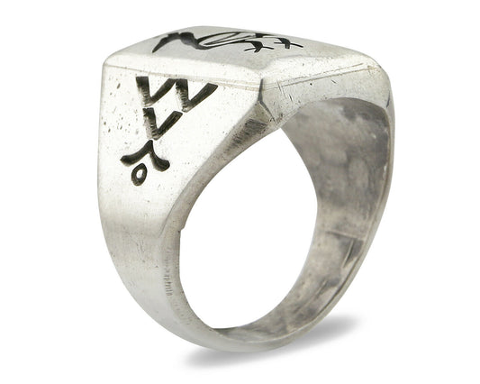 Navajo Road Runner Ring .925 Handmade Native American C.80's