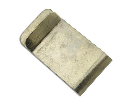 Navajo Money Clip 925 Silver & 999 Nickel Natural Turquoise & Coral Artist C80