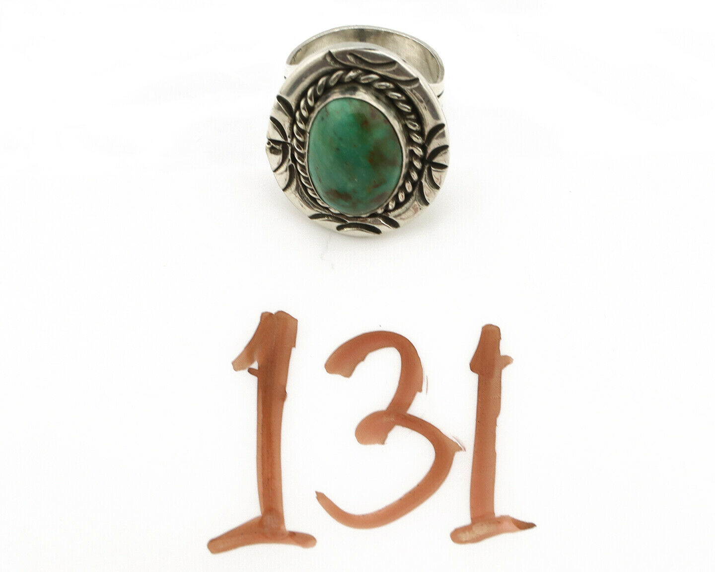 Navajo Ring .925 Silver Royston Turquoise Artist Signed NS C.80's