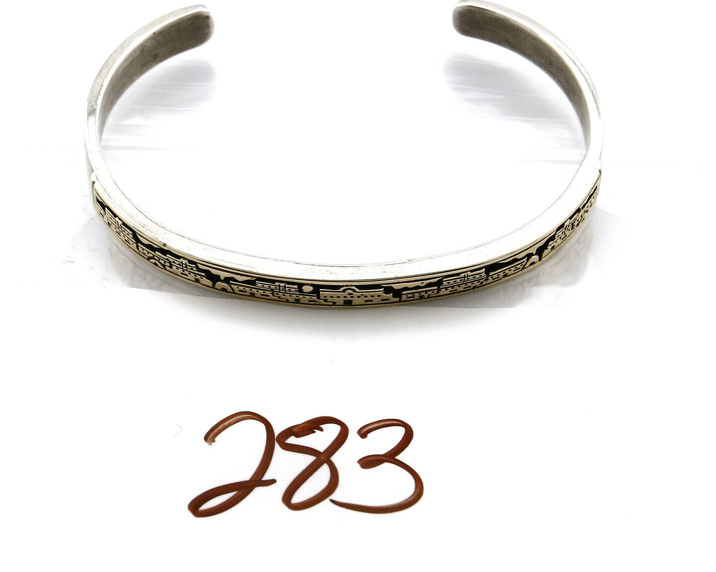 Women's Navajo Bracelet 14k & Silver MM Rogers Cuff C.80's