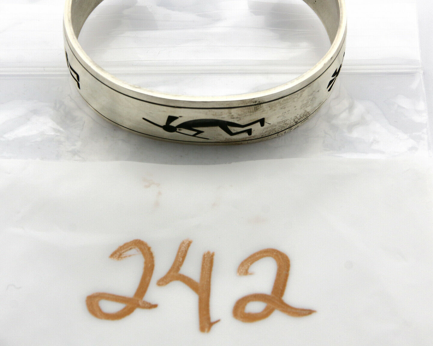 Hopi Bracelet .925 Silver Signed Artist Nathan Fred Jr 1980's