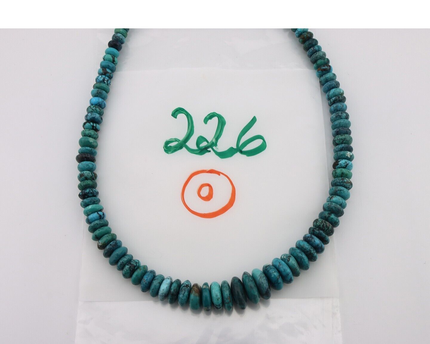 Navajo Necklace 925 Silver Black & Blue Spiderweb Turquoise Native Artist C.80's