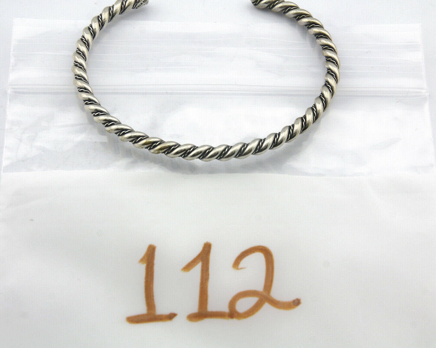 Navajo Bracelet .925 SOLID Silver Handmade Artist Tahe Circa Late 1980's