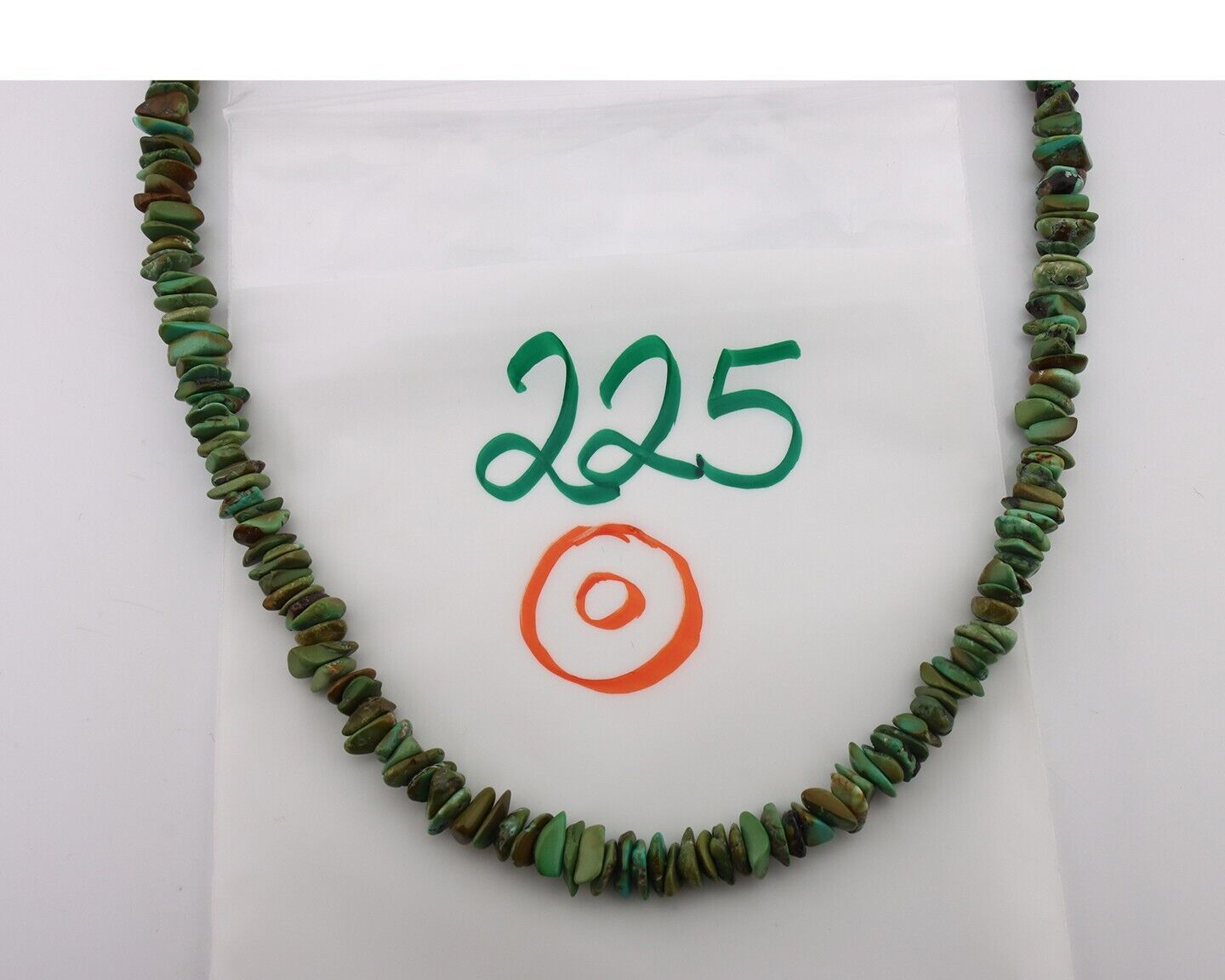 Navajo Necklace 925 Silver Natural Manassas Turquoise Native Artist C.80's