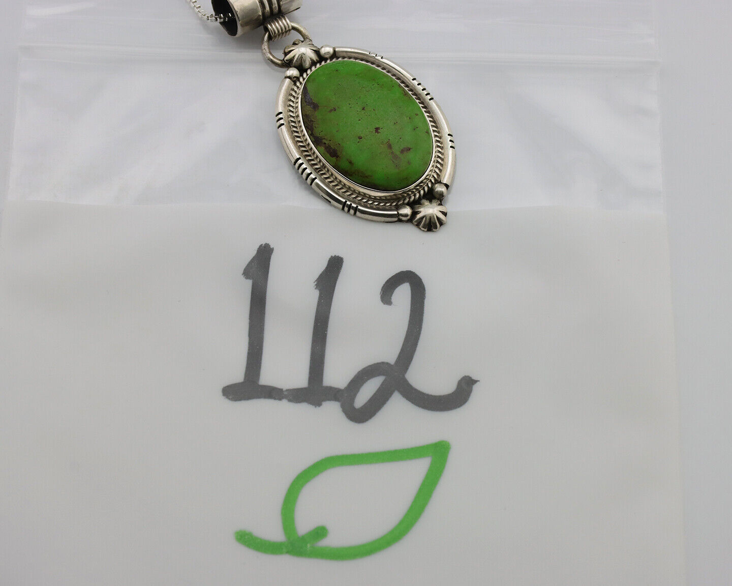 Navajo Necklace 925 Silver Natural Mined Gaspiete Artist Signed RB C.80's