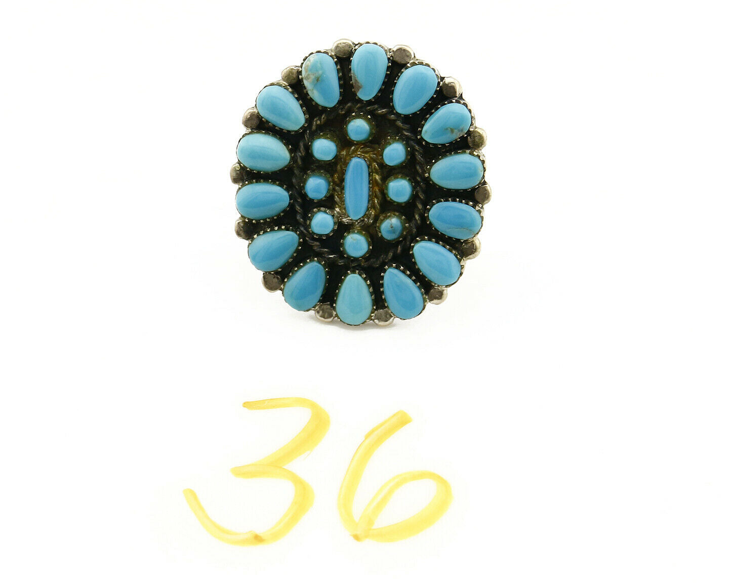 Women's Navajo Turquoise Ring .925 Silver Handmade C.80's