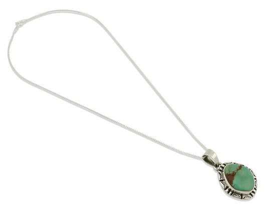 Navajo Pendant .925 Silver Kingman Turquoise Artist Signed Gecko C.80's