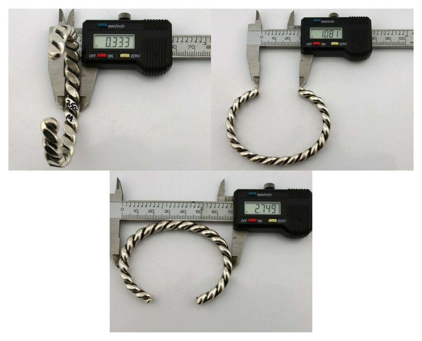 Navajo Handmade Bracelet .925 SOLID Silver Native American Artist Circa 1980's