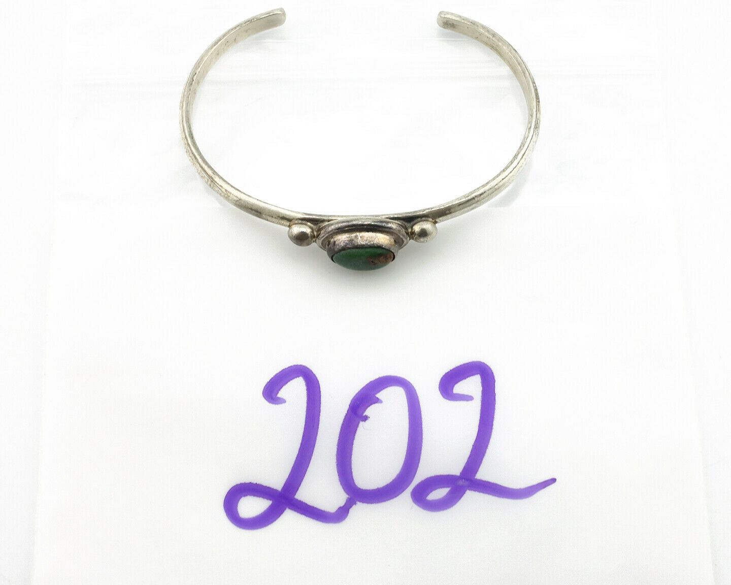 Navajo Bracelet .925 Silver Royston Turquoise Native American Artist C.90's