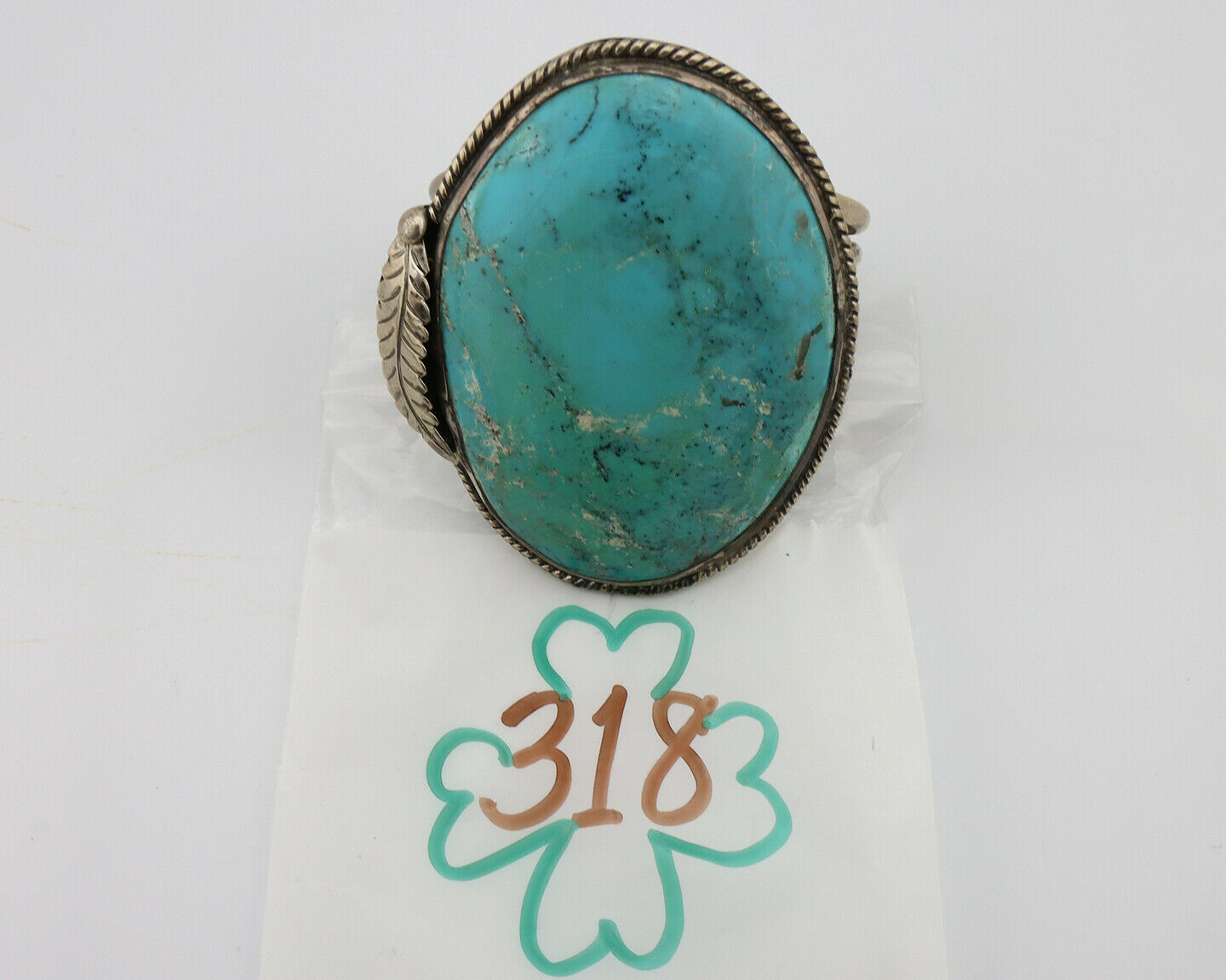 Women's Navajo .925 Silver Kingman Turquoise Native American Artist C.80's