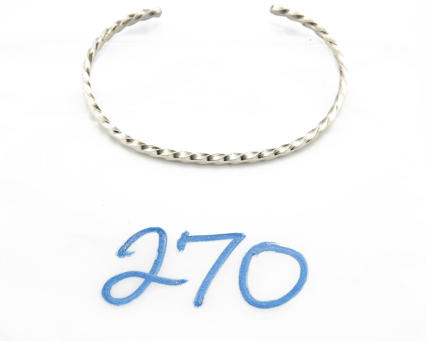 Navajo Bracelet .925 Silver Native American Artist Handmade 3.0 mm wide C.1980's