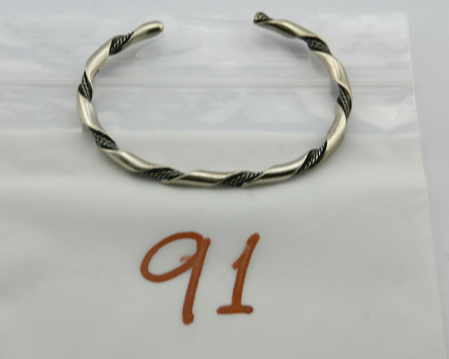 Navajo Handmade Bracelet .925 Silver Native Artist Se C.80's