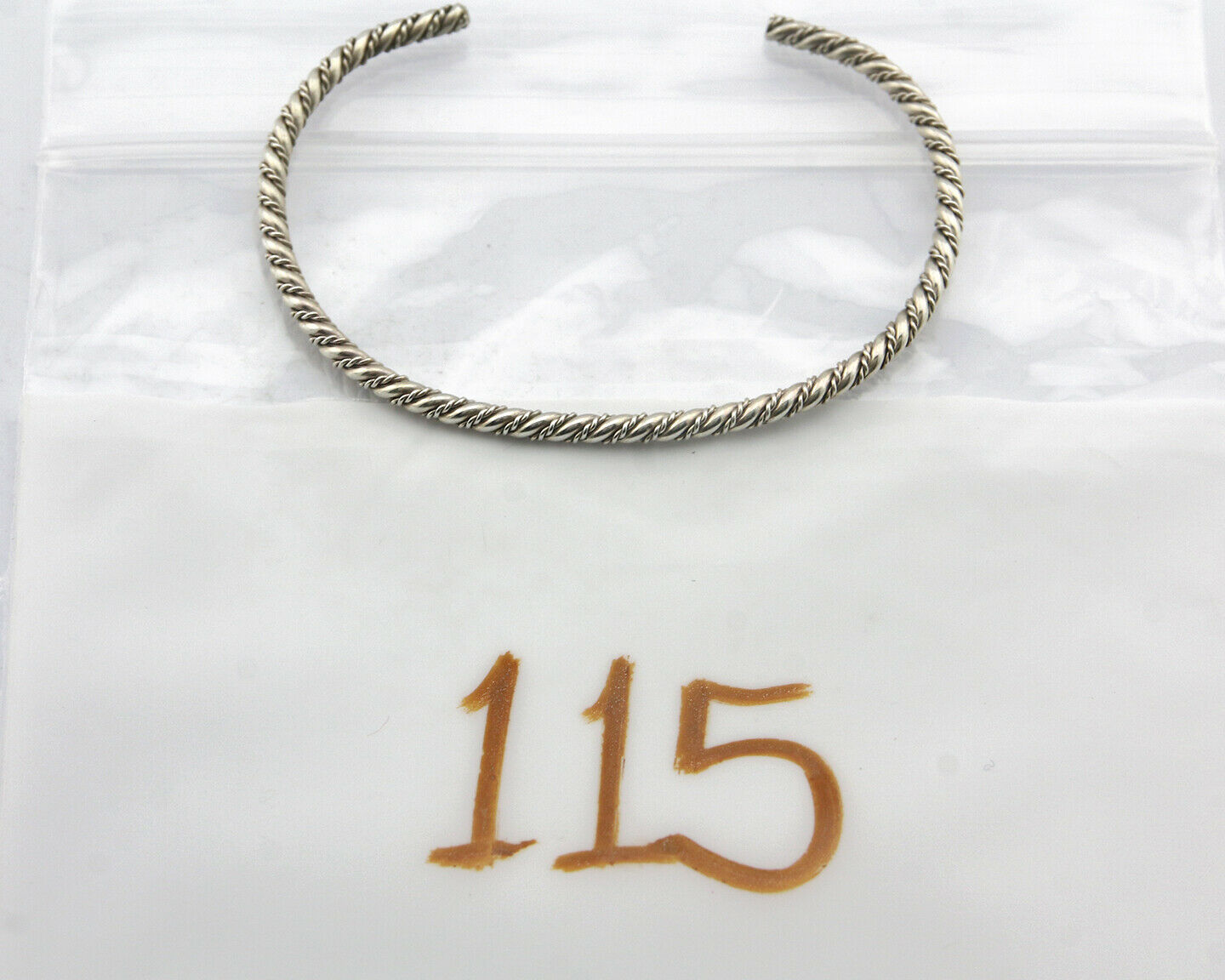 Navajo Bracelet .925 SOLID Silver Handmade Artist Tahe Circa Late 1980's