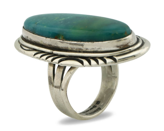 Navajo Ring .925 Silver Blue Southwest Turquoise Artist William Denetdale C.80's
