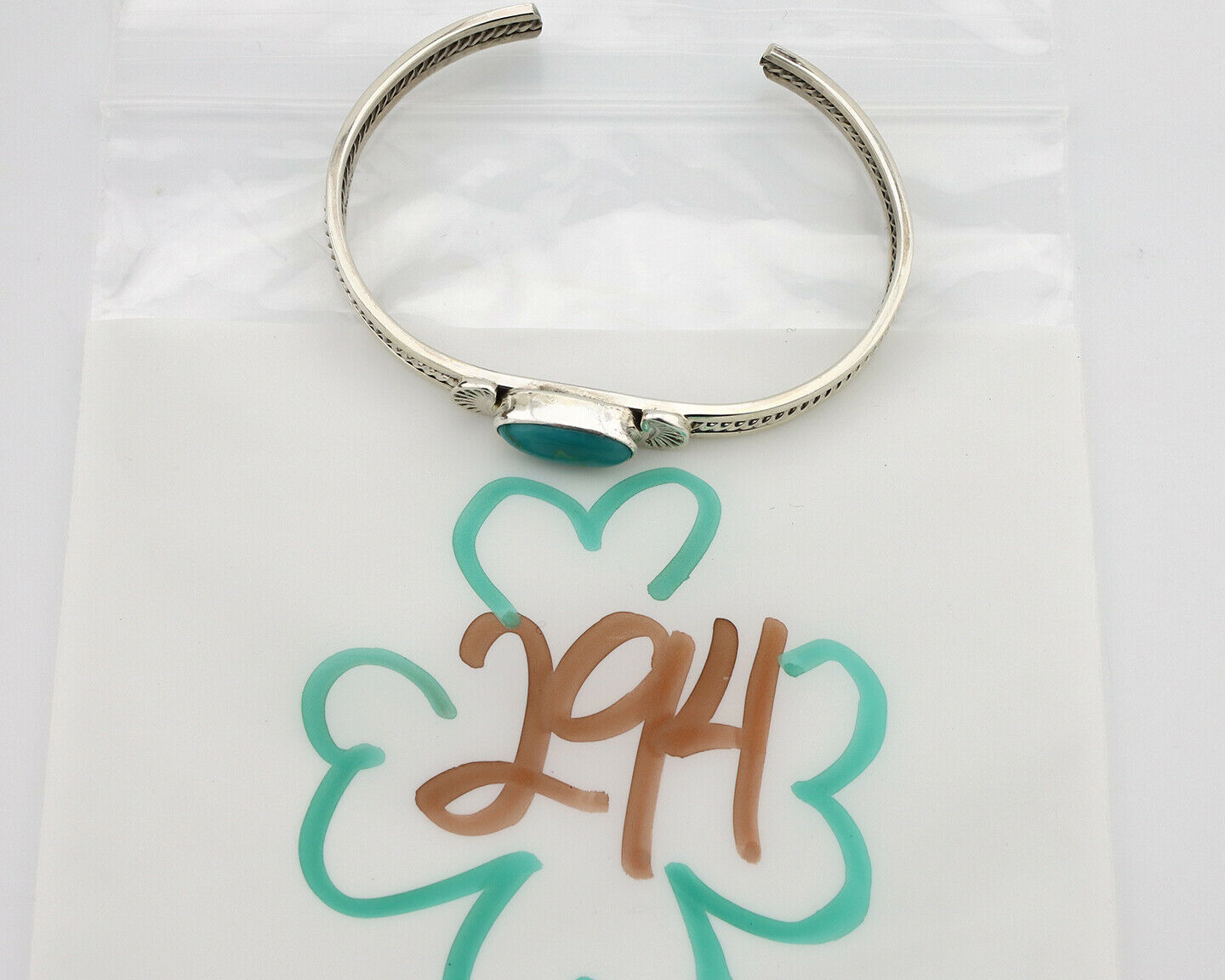 Women's Navajo .925 Silver Blue Turquoise Artist Inca MFG Circa 1990's