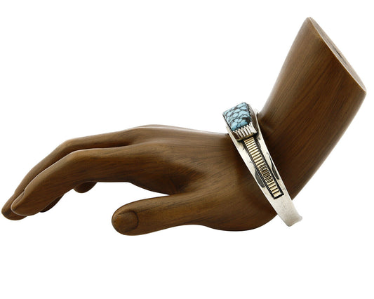 Navajo William Denetdale Bracelet 14k SOLID Gold & .925 Silver C.80's