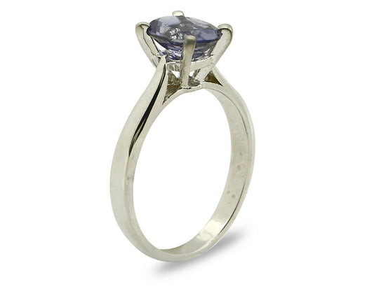 Women's Natural Tanzanite Ring 18k SOLID White Gold 2.5 Approximate TCW