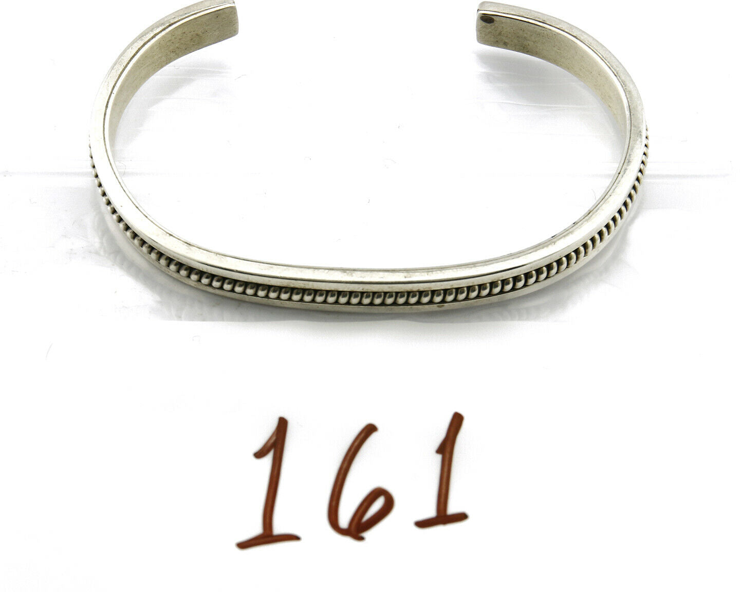 Women's Navajo Bracelet .925 Silver Handmade Cuff Signed TAHE C.1980's