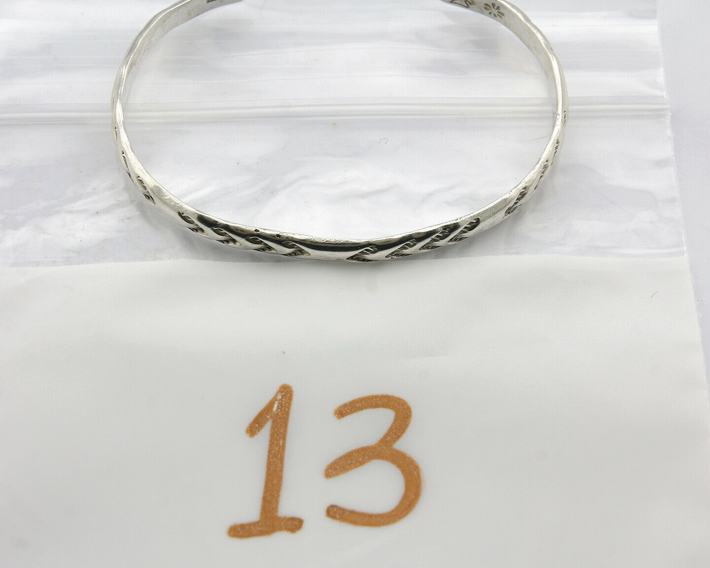 Navajo Bracelet .925 Silver Hand Stamped Arrow Head Artist Begay & Montoya C80s