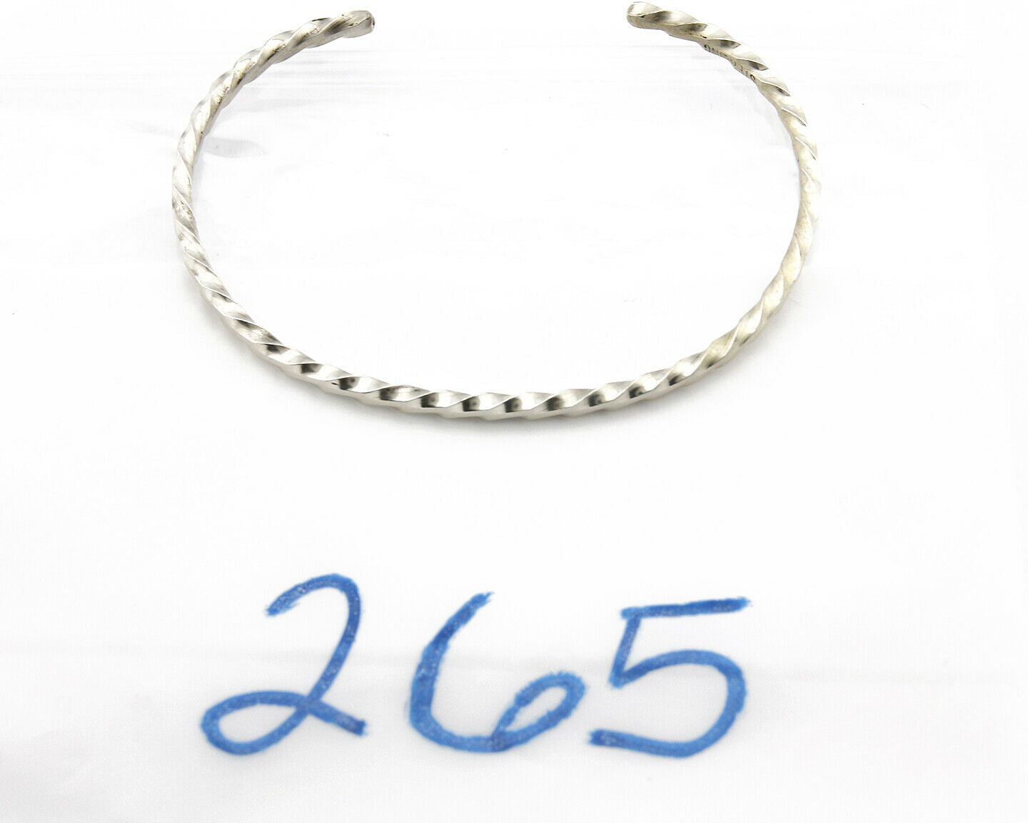 Navajo Bracelet .925 Silver Native American Artist Handmade 3.0 mm wide C.1980's