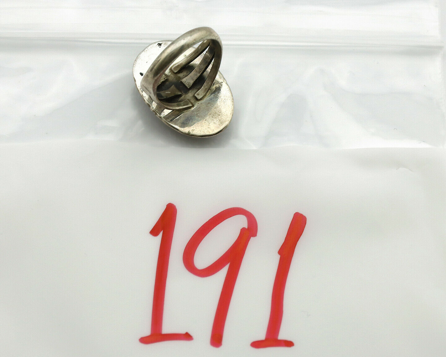 Navajo Ring .925 Silver Kingman Turquoise Native American Artist C.1980's