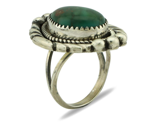 Navajo Ring .925 Silver Royston Turquoise Native Artist Signed C.80's
