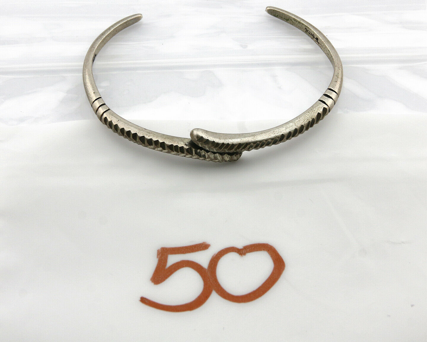 Navajo Handmade Bracelet .925 Silver Handmade Artist TB C.80's