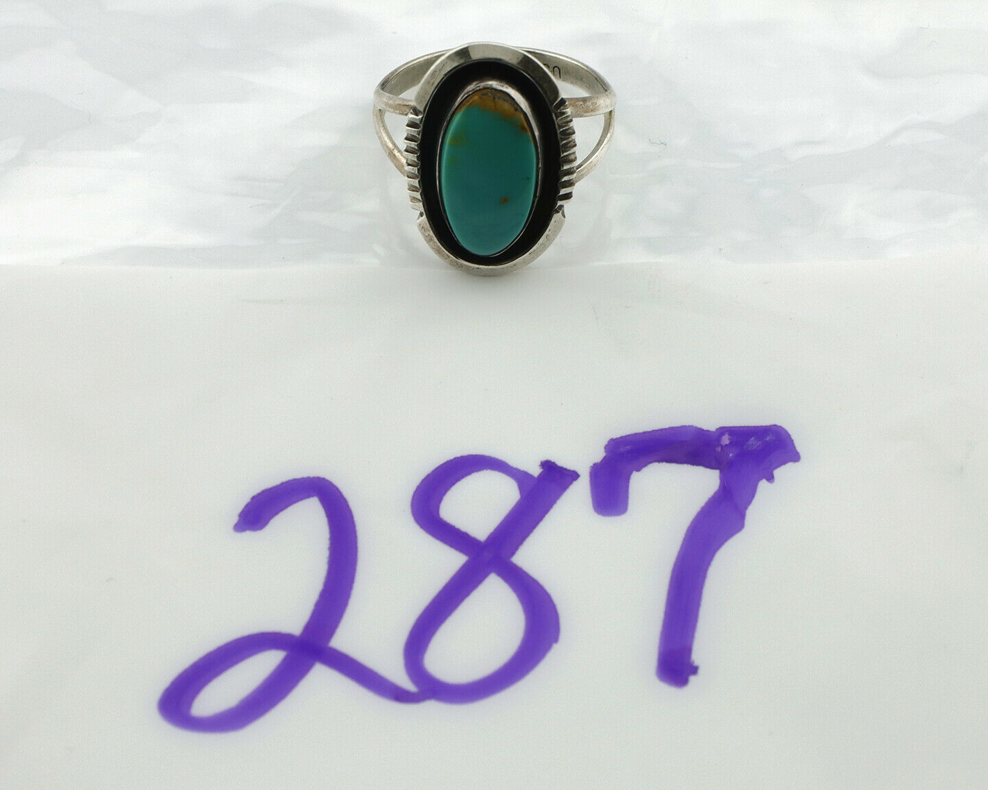 Navajo Ring .925 Silver Arizona Turquoise Native American Artist Handmade C.80's