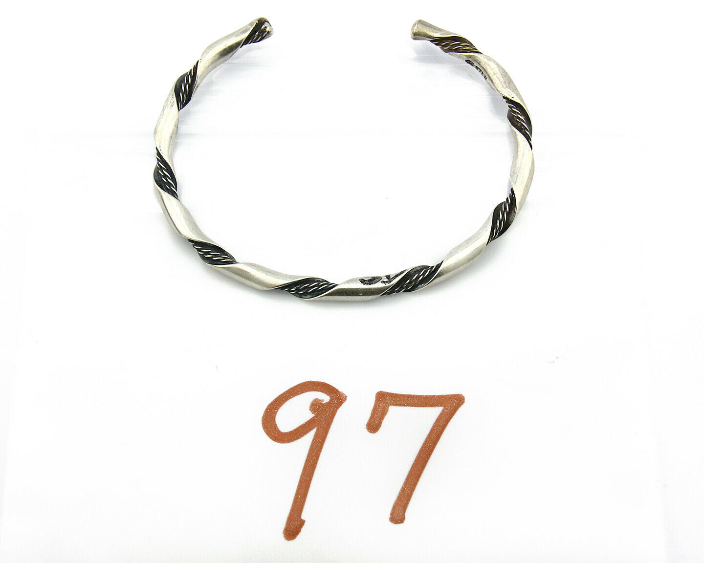 Navajo Handmade Bracelet .925 Silver Native Artist Se C.80's