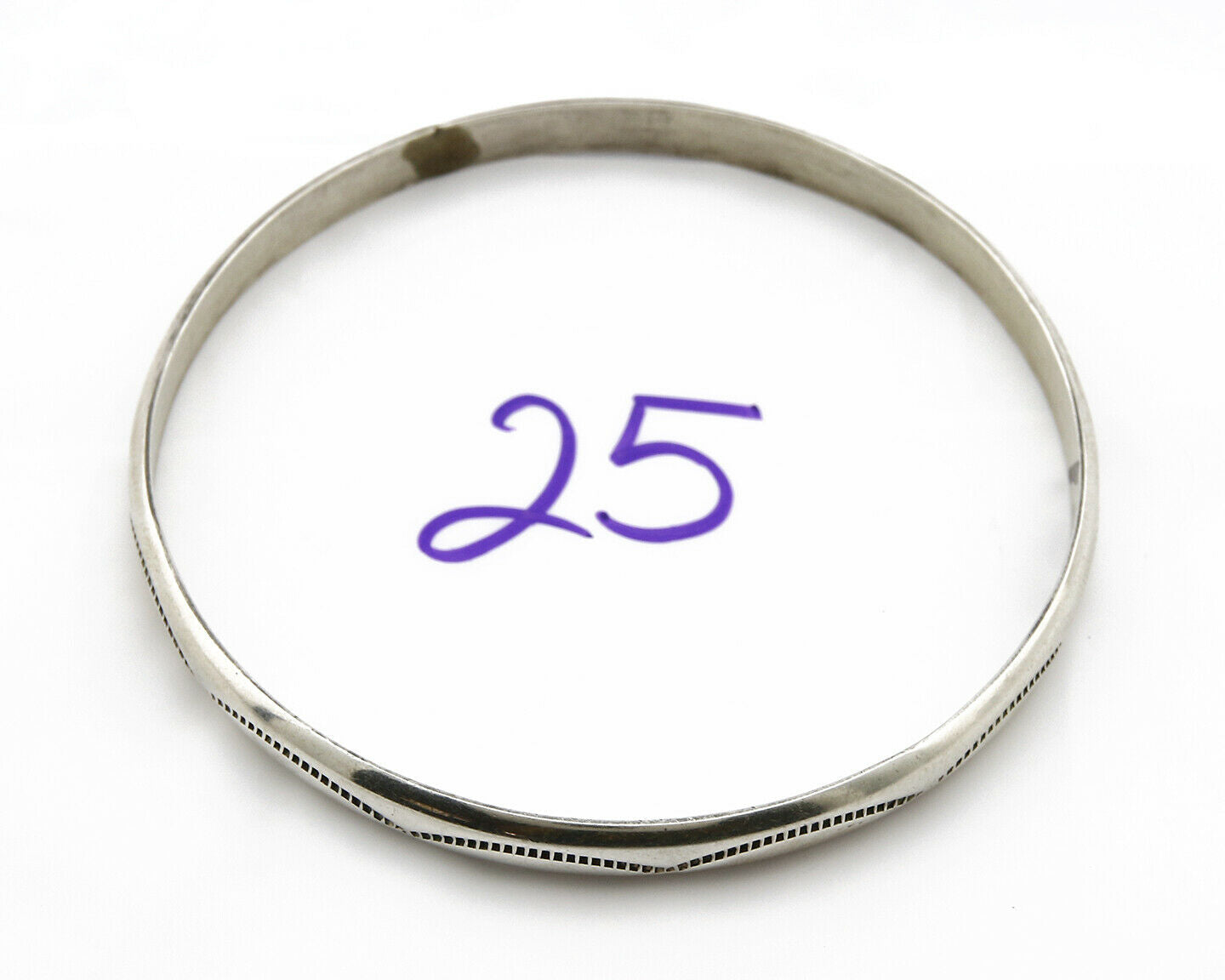 Women's Navajo Bracelet .925 Silver Hand Stamped Circa 80's