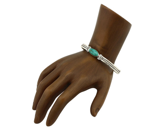 Women's Navajo .925 Silver Nevada Turquoise Artist Inca MFG Circa 1990's