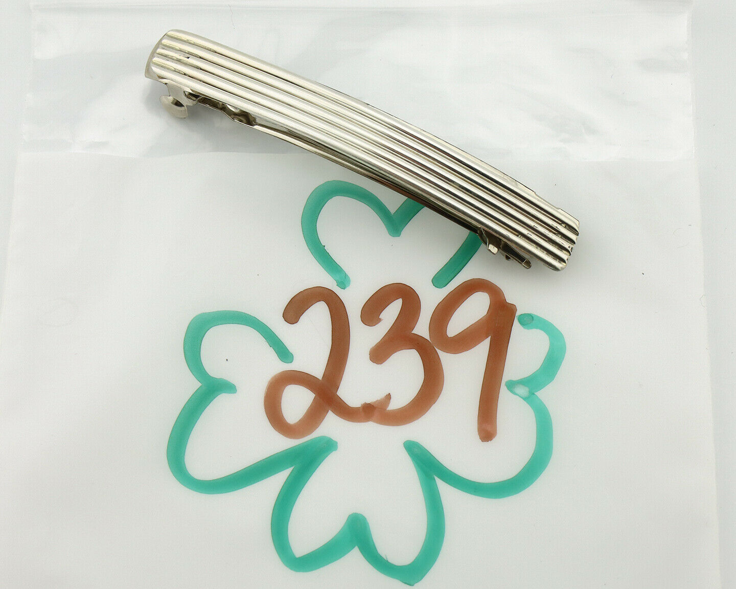 Women's Navajo Hair Clip .925 Silver Handmade Native Artist C.80's