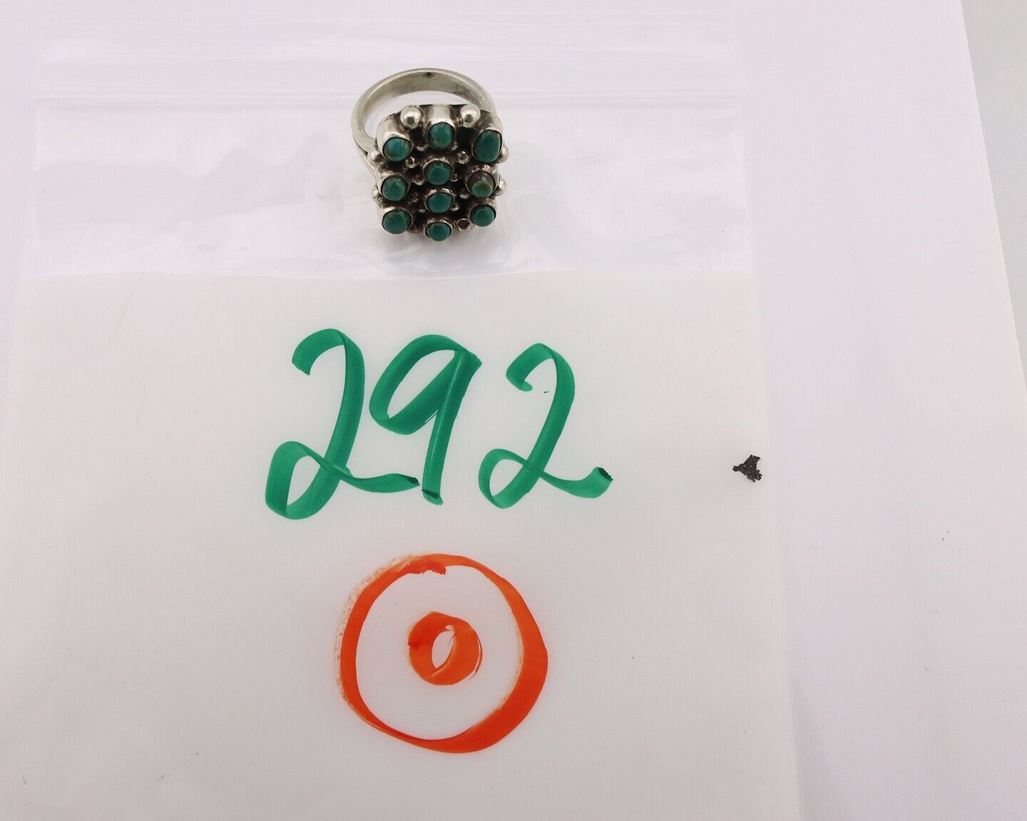 Navajo Ring .925 Silver Natural Blue Turquoise Native American Artist C.80's