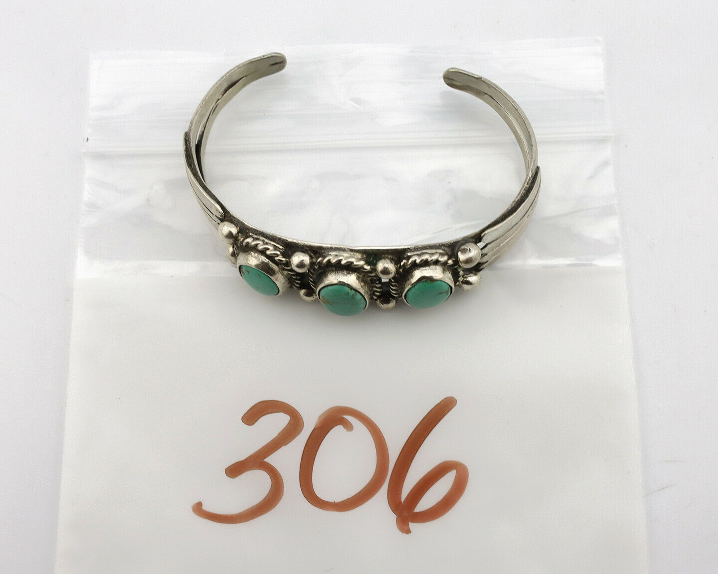 Navajo Bracelet .925 Silver Arizona Turquoise Artist Signed C Montoya Circa 80's