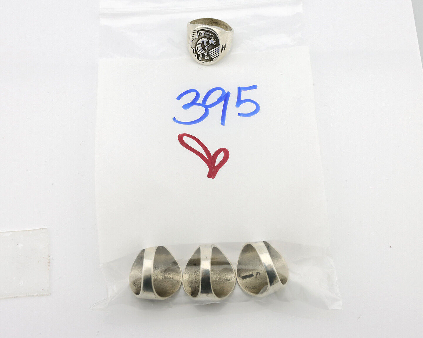 Navajo Kokopelli Ring .925 Silver Handmade Native American Artist C.1980's