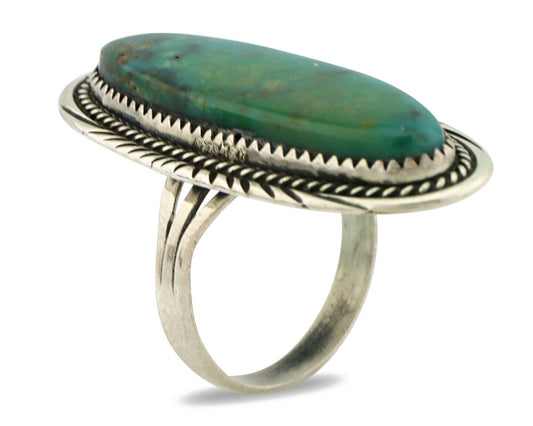 Navajo Ring .925 Silver Turquoise Mountain Artist William Denetdale C.80's
