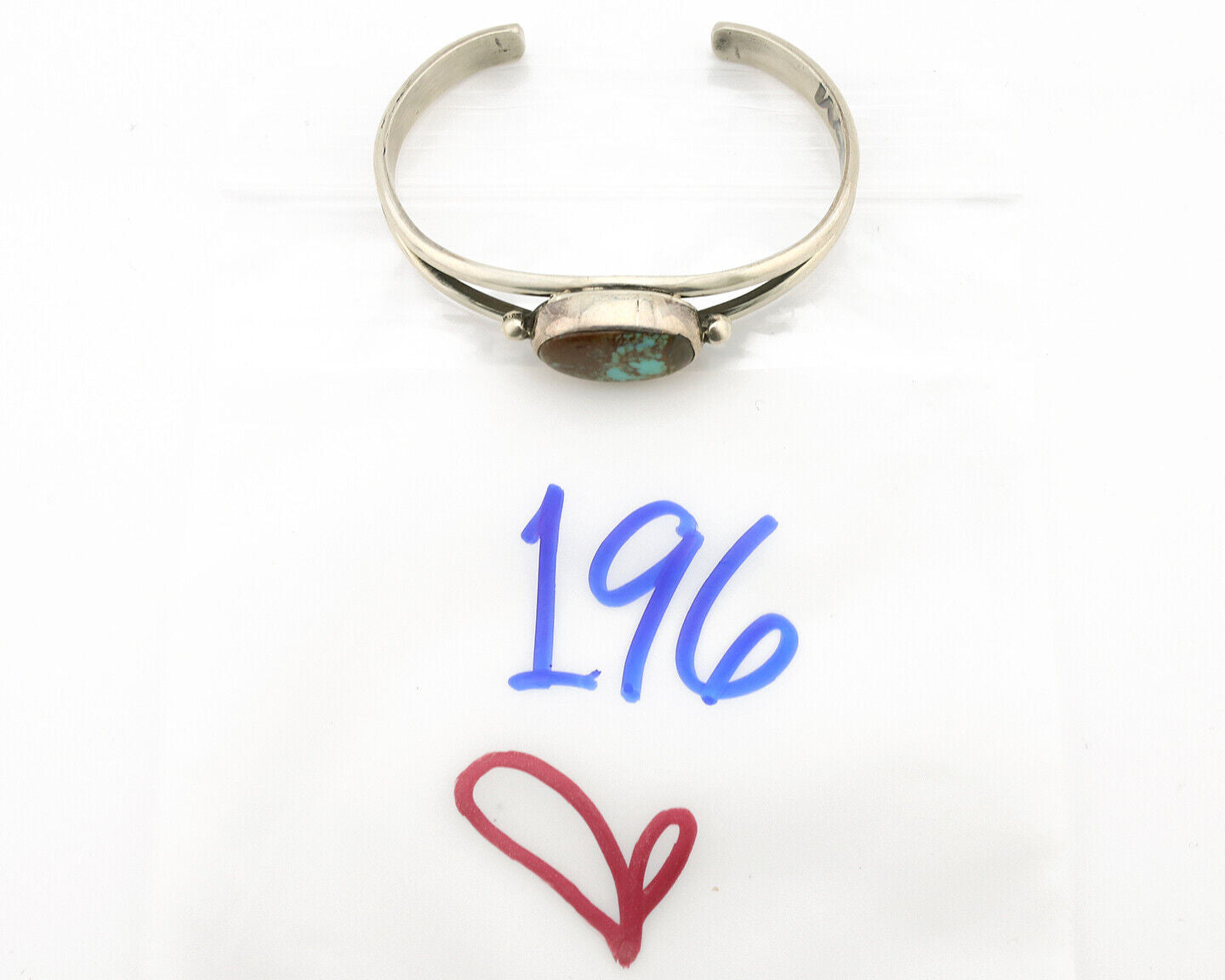 Women's Navajo .925 Silver Kingman Turquoise Native American Artist C.80's