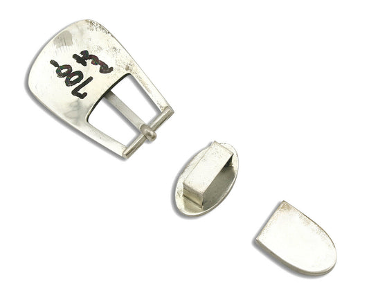 Hopi Ranger Belt Buckle .925 SOLID Silver Handmade Artist Mitchell Sockyma C.80s