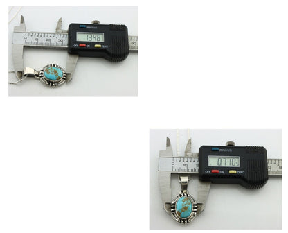 Navajo Necklace 925 Silver Arizona Turquoise Handmade Signed Gecko C.90's