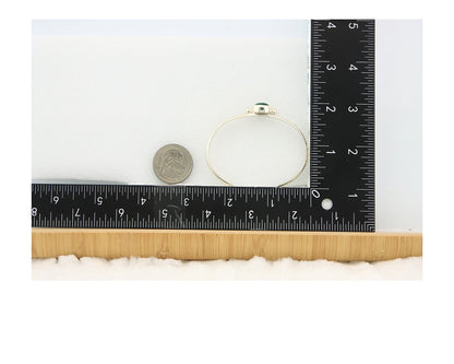 Navajo Cuff Bracelet Sterling Silver Natural Mined Malachite Native Artist