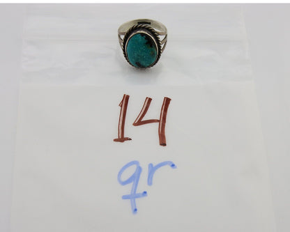 Navajo Handmade Ring 925 Silver Turquoise Native American Artist C.80's
