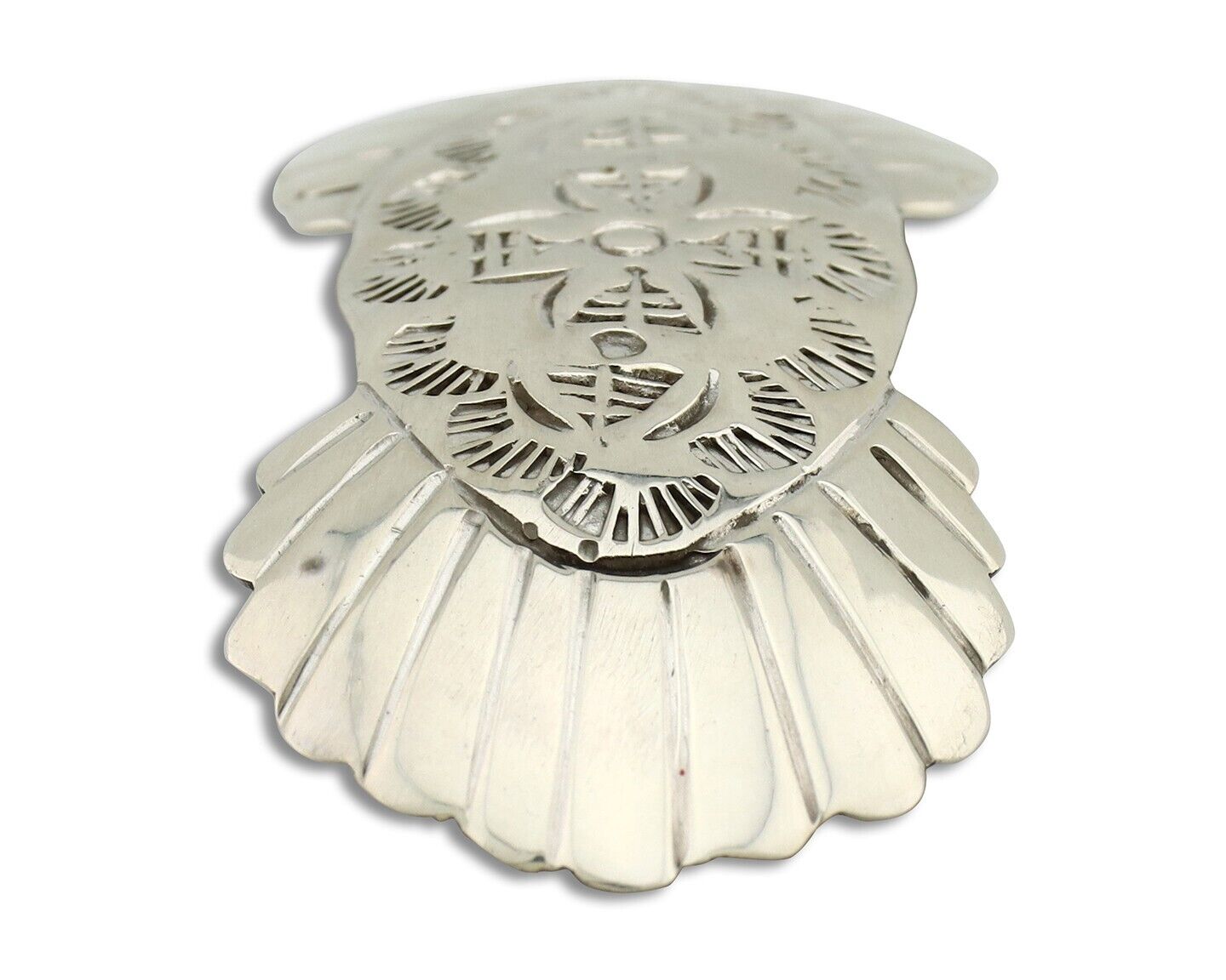 Women's Navajo Hair Clip Hand Stamped 925 Silver Artist Signed C Montoya C.80's