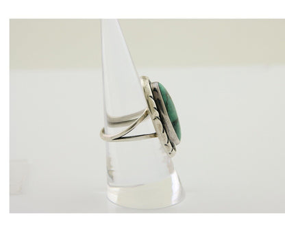 Navajo Ring 925 Silver Turquoise Artist Siged Herbert Cayatineto C.80's