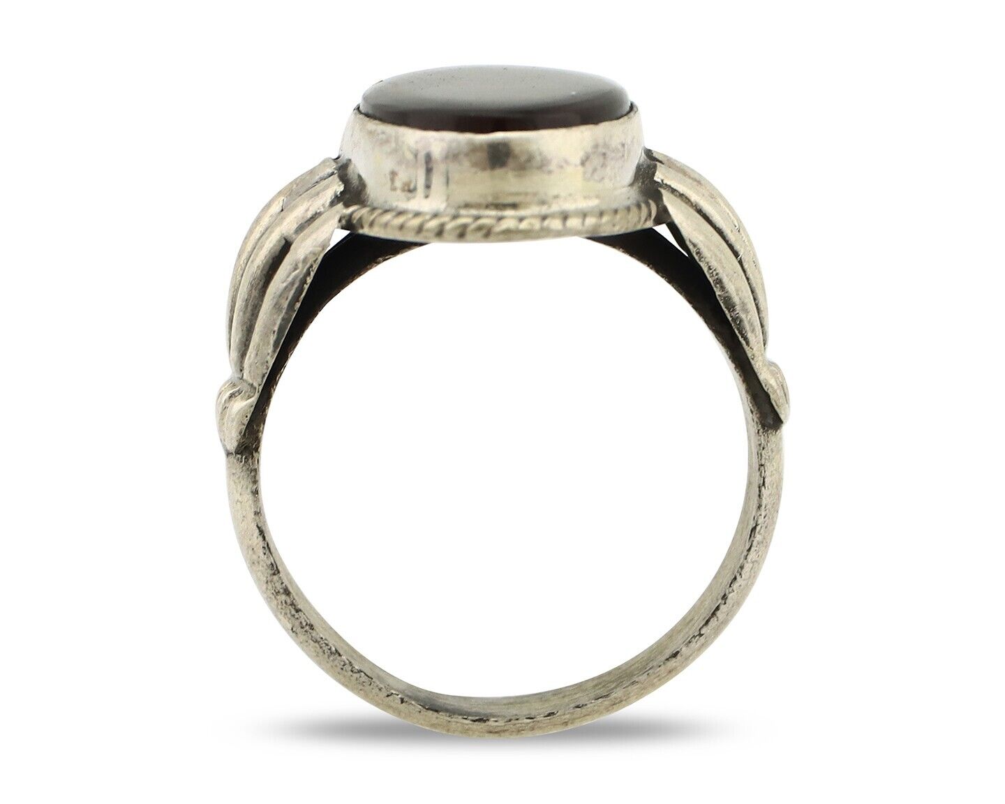 Navajo Handmade Ring 925 Silver Natural High Grade Fire Opal Native Artist C.80s