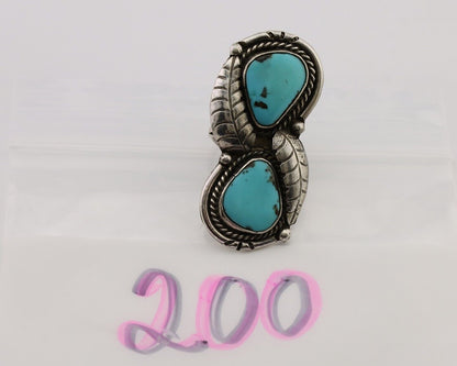 Navajo Handmade Ring 925 Silver Natural Tuquoise Native American Artist C.80's