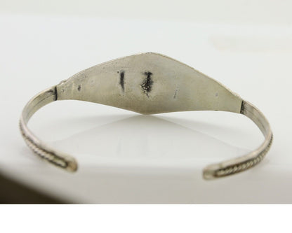 Navajo Handmade Bracelet 925 Silver Spiderweb Turquoise Native American C.80's